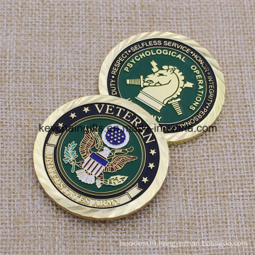 Soft Enamel Metal Us Army Challenge Coin for Collection